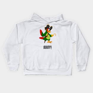 Ahoy! A Pirate's Parrot Kids Hoodie